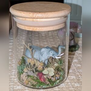 Little Handmade Elephant Glass Terrarium